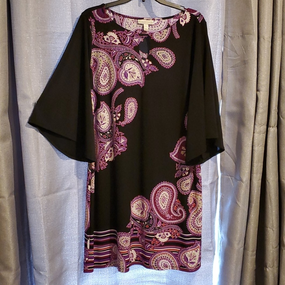 ❄Dana Buchman bell sleeve dress